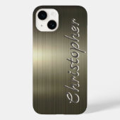 Titanium goud roestvrij staal Metaal Case-Mate iPhone Case (Achterkant)