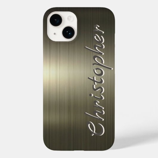 Titanium goud roestvrij staal Metaal Case-Mate iPhone Case (Achterkant)