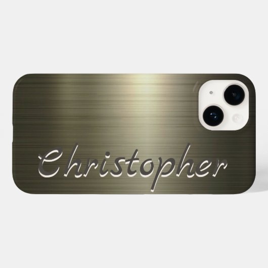 Titanium goud roestvrij staal Metaal Case-Mate iPhone Case (Achterkant (horizontaal))