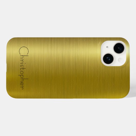 Titanium goud roestvrij staal Metaal Case-Mate iPhone Case (Achterkant (horizontaal))