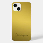 Titanium goud roestvrij staal Print 15 Case-Mate iPhone Case (Achterkant)
