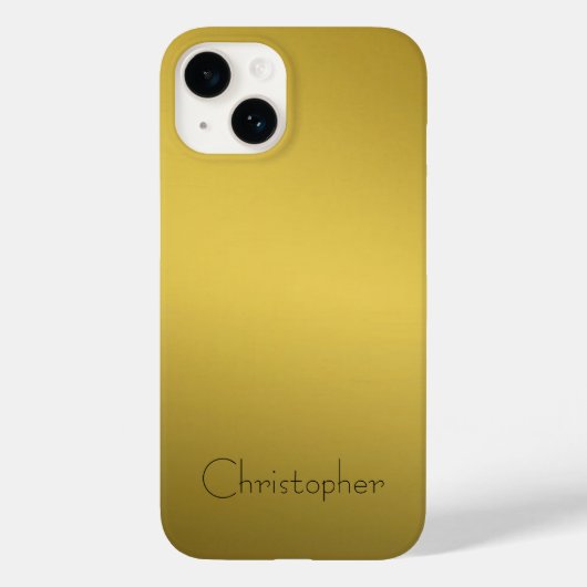 Titanium goud roestvrij staal Print 15 Case-Mate iPhone Case (Achterkant)