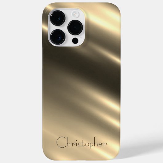 Titanium goud Roestvrij staal Print Case-Mate iPhone Case (Achterkant)