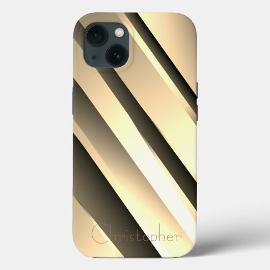 Titanium Goud Roestvrij staal Print Case-Mate iPhone Case (Achterkant)