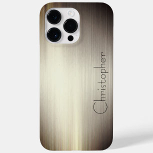 Titanium Goud Roestvrij staal Print Case-Mate iPhone 14 Pro Max Hoesje
