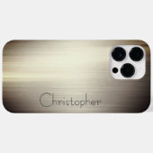 Titanium Goud Roestvrij staal Print Case-Mate iPhone Case (Achterkant (horizontaal))