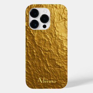 Titanium goud Roestvrij staal Print Case-Mate iPhone 14 Pro Hoesje