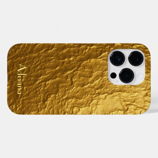 Titanium goud Roestvrij staal Print Case-Mate iPhone Case (Achterkant (horizontaal))