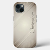 Titanium goud Roestvrij staal Print Case-Mate iPhone Case (Achterkant)