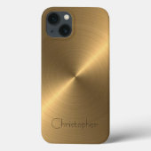 Titanium goud Roestvrij staal Print Case-Mate iPhone Case (Achterkant)
