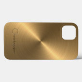 Titanium goud Roestvrij staal Print Case-Mate iPhone Case (Achterkant (horizontaal))