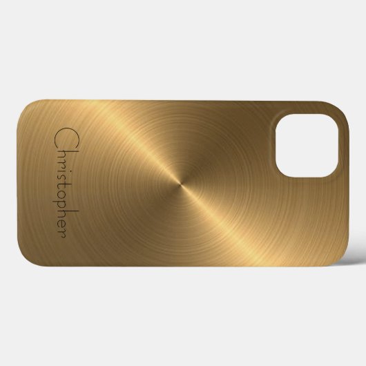 Titanium goud Roestvrij staal Print Case-Mate iPhone Case (Achterkant (horizontaal))