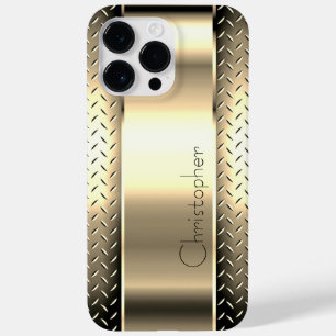 Titanium Goud Roestvrij staal Print Case-Mate iPhone 14 Pro Max Hoesje
