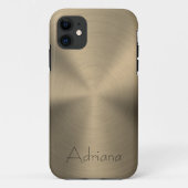 Titanium goud Roestvrij staal Print Case-Mate iPhone Case (Achterkant)