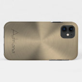 Titanium goud Roestvrij staal Print Case-Mate iPhone Case (Achterkant (horizontaal))