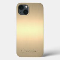Titanium goud roestvrij staal Print iphone 15