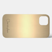 Titanium goud roestvrij staal Print iphone 15 Case-Mate iPhone Case (Achterkant (horizontaal))