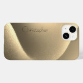 Titanium goud roestvrij staal Print iphone 15 Case-Mate iPhone Case (Achterkant (horizontaal))