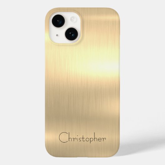 Titanium goud roestvrij staal Print iphone 15 Case-Mate iPhone Case (Achterkant)