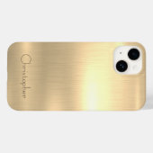 Titanium goud roestvrij staal Print iphone 15 Case-Mate iPhone Case (Achterkant (horizontaal))
