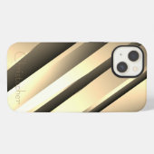 Titanium Goud Roestvrij staal Print iPhone Hoesje (Achterkant horizontaal)