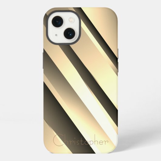 Titanium Goud Roestvrij staal Print iPhone Hoesje (Achterkant)