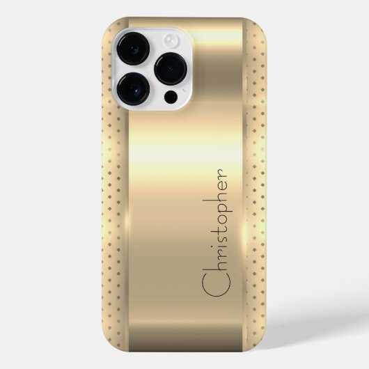 Titanium Goud Roestvrij staal Print iPhone Hoesje (Achterkant)
