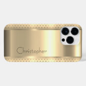 Titanium Goud Roestvrij staal Print iPhone Hoesje (Achterkant horizontaal)