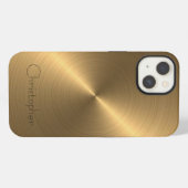 Titanium goud Roestvrij staal Print iPhone Hoesje (Achterkant horizontaal)
