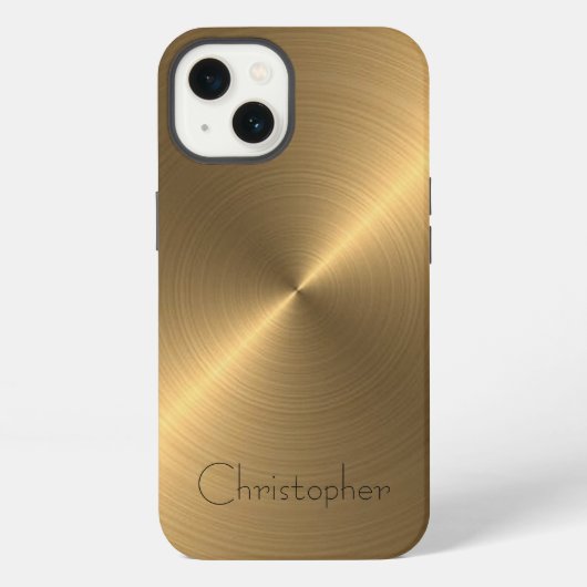 Titanium goud Roestvrij staal Print iPhone Hoesje (Achterkant)