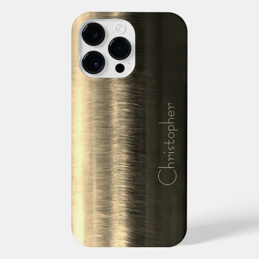 Titanium Goud Roestvrij staal Print iPhone Hoesje (Achterkant)