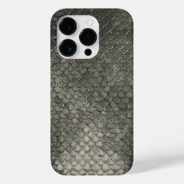 Titanium goud roestvrij staal slang schaal patroon Case-Mate iPhone 14 pro hoesje