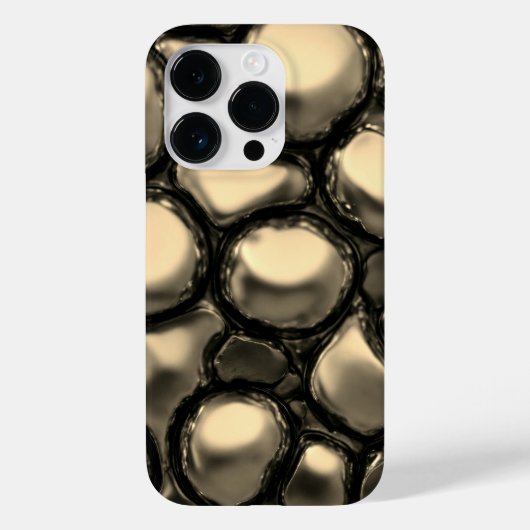 Titanium gouden roestvrij staal print Case-Mate iPhone case (Achterkant)