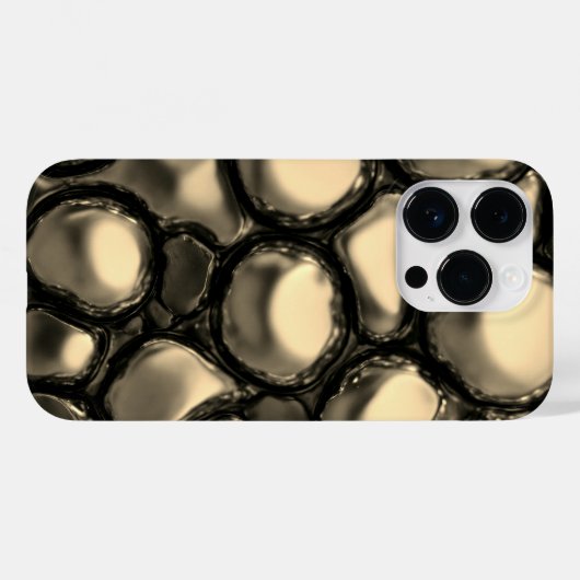 Titanium gouden roestvrij staal print Case-Mate iPhone case (Achterkant (horizontaal))