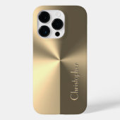 Titanium gouden roestvrij staal print Case-Mate iPhone case (Achterkant)