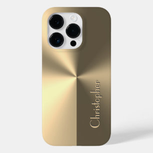 Titanium gouden roestvrij staal print Case-Mate iPhone 14 pro hoesje
