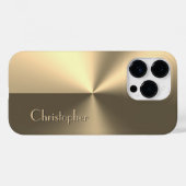 Titanium gouden roestvrij staal print Case-Mate iPhone case (Achterkant (horizontaal))