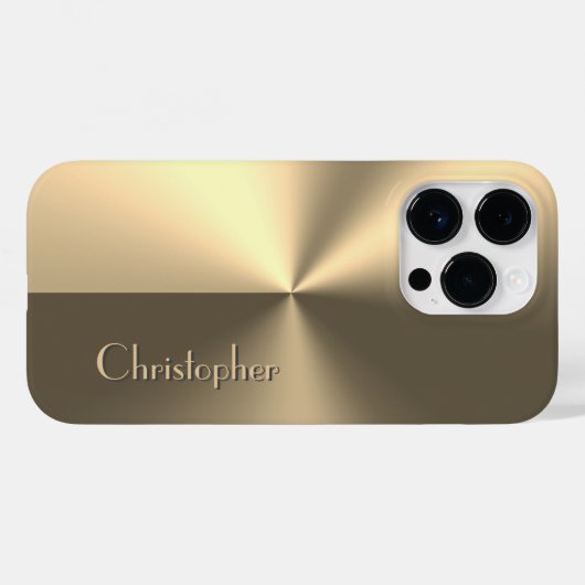 Titanium gouden roestvrij staal print Case-Mate iPhone case (Achterkant (horizontaal))