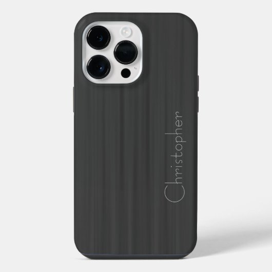 Titanium Grijs Zilver Roestvrij staal Print iPhone Hoesje (Achterkant)