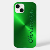 Titanium groen roestvrij staal Metallic Case-Mate iPhone Case (Achterkant)