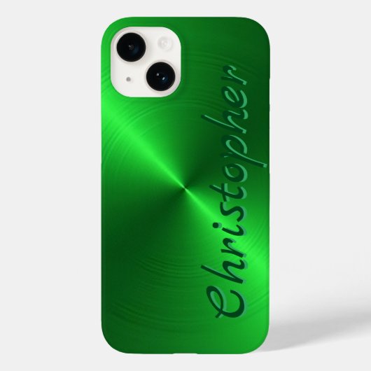 Titanium groen roestvrij staal Metallic Case-Mate iPhone Case (Achterkant)