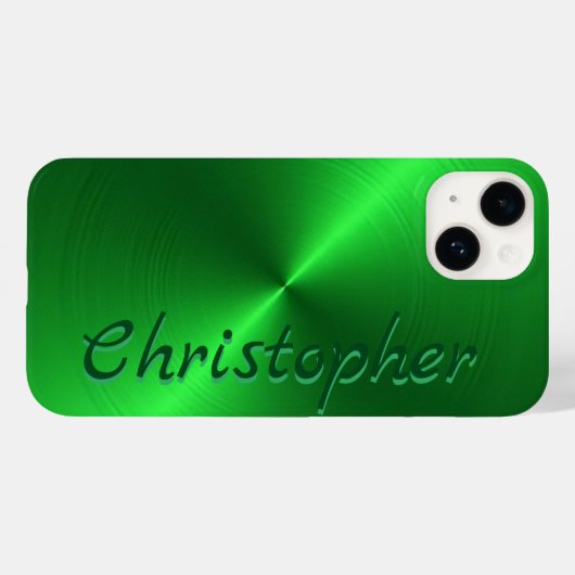 Titanium groen roestvrij staal Metallic Case-Mate iPhone Case (Achterkant (horizontaal))