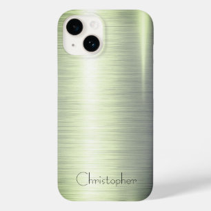 Titanium groen roestvrij staal Print iphone 15 Case-Mate iPhone 14 Hoesje