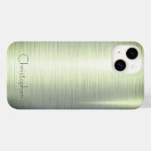Titanium groen roestvrij staal Print iphone 15 Case-Mate iPhone Case (Achterkant (horizontaal))