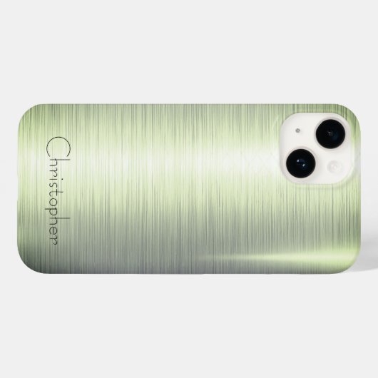 Titanium groen roestvrij staal Print iphone 15 Case-Mate iPhone Case (Achterkant (horizontaal))