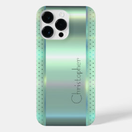 Titanium groen Roestvrij staal Print iPhone 14 Pro Max Hoesje