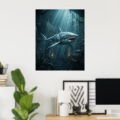 Titanium Haai Duikvlucht Poster (Thuiskantoor)