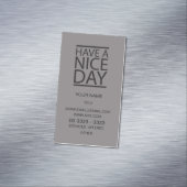 Titanium - Heb een fijne dag Magnetisch Visitekaartje (Voorbeeld)