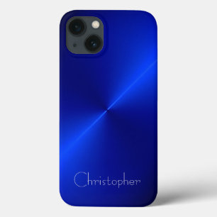 Titanium Helder blauw Roestvrij staal Print Case-Mate iPhone Case