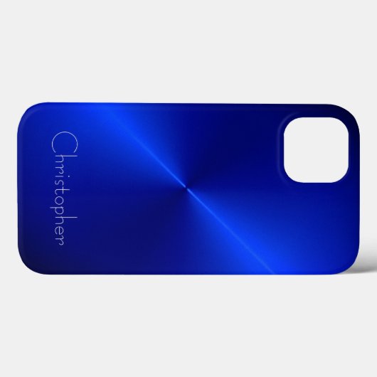 Titanium Helder blauw Roestvrij staal Print Case-Mate iPhone Case (Achterkant (horizontaal))